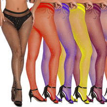 Load image into Gallery viewer, Rhinestone Fishnet Tights