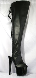 7" Heel Platform Thigh high Boots-Matte or Shiny